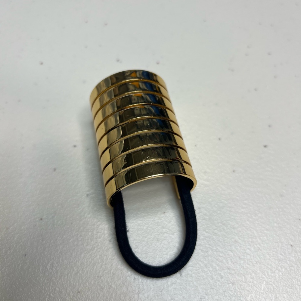 Zara Gold Metal Hair Tie Bohemian Mob Wife Chunky Modern